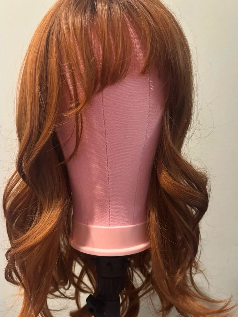 NWOT Copper Red Blended Women's Synthetic Wig with Bangs - Size Petite